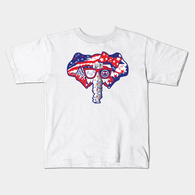 God Bless America Leah Kids T-Shirt by HECREATES